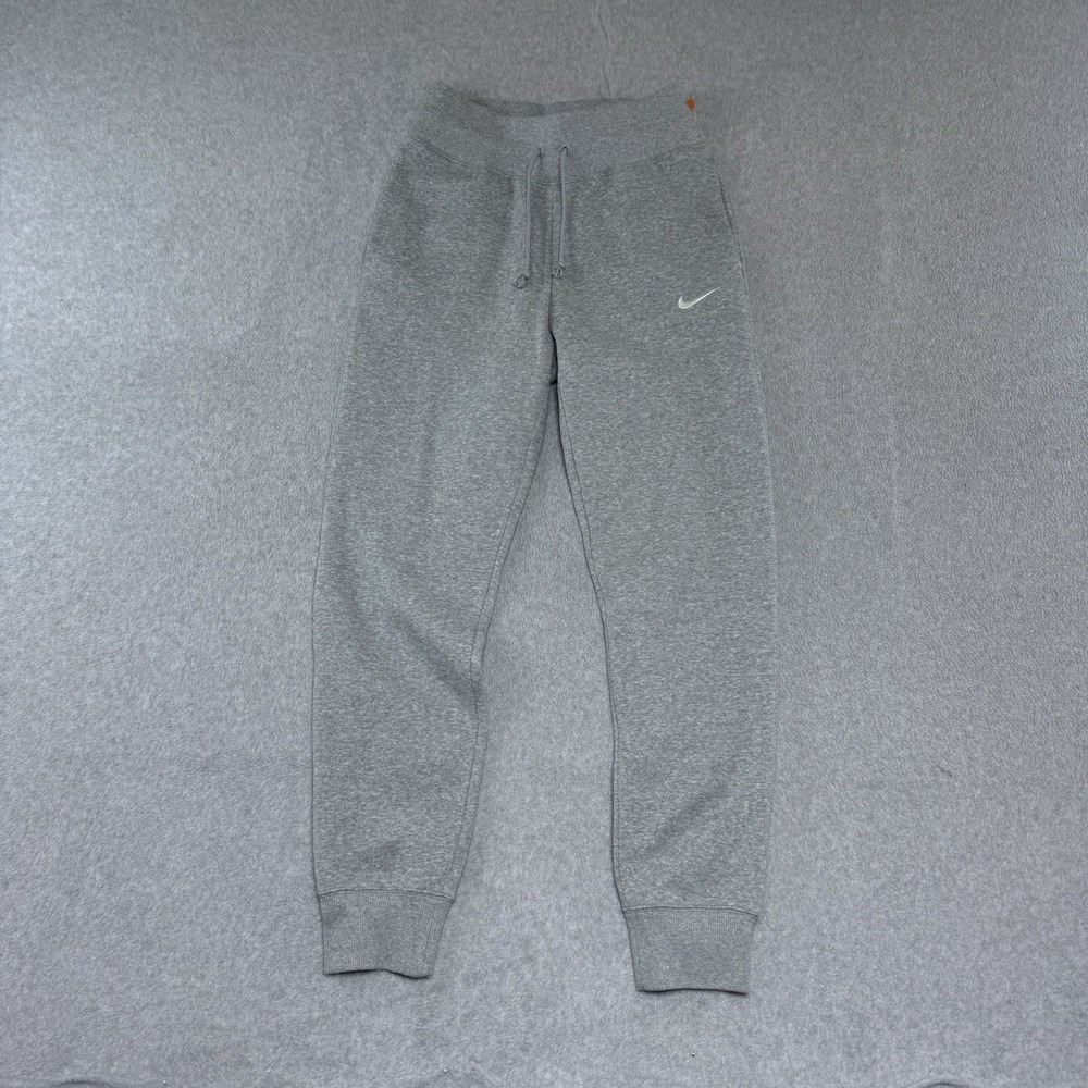 Nike Sportswear Sweatpants Womens S Gray Phoenix Fleece High Waisted Jogger Logo